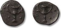 ANCIENT GREECE - CALABRIA AR obol Tarentum --tiny silver fraction--