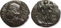 ROMAN EMPIRE AE Follis / Nummus circa 330-333 A.D. Constantine I, Treveri (Trier) mint - mintmark TRP, wreath in field - VF+