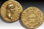 ROMAN EMPIRE AV gold aureus 59-60 A.D. Nero, Rome mint - nicely centered and well struck example of this type - VF+