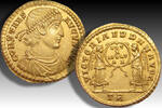 ROMAN EMPIRE AV gold solidus circa 342-343 A.D. Constans as Augustus, Treveri (Trier) mint - near mint state, large & heavy flan EF+ nearly as mi...
