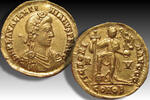 ROMAN EMPIRE AV gold solidus 425-455 A.D. Valentinianus III / Valentinian III, Ravenna mint - nice full strike - VF+/EF- with some attractive lig...
