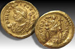 ROMAN EMPIRE AV gold solidus Leo I, Thessalonica - very rare consular issue, long provenance list + published -