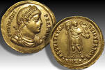 ROMAN EMPIRE AV gold solidus circa 366 A.D. Valens, Antioch mint 4th officina (Δ) - mintmark •ANTΔ• - EF light gold toning, minor surface marks