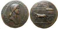 Roman Empire sestertius Agrippina Senior, dead 32 Ad, Roma mint, struck under Caligola 37-41 AD. ss+