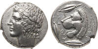 Griek,s munten tetradrachm 450-420BC Sicily, Leontini vz, beautiful.