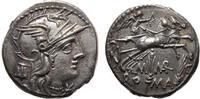 Roman Republic M.Marcius.Mn denarius 134 BC. almost,st