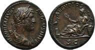 RÖMISCHE KAISERZEIT As 130 - 138 n. Chr. Hadrian, 117 - 138 n. Chr. Schöne braune Patina, Felder etwas geglättet, vz