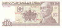North America CUBA P.117s - 10 Pesos UNC -