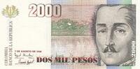 South America COLOMBIA P.445d - 2000 Pesos UNC -