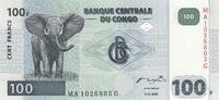 Africa CONGO DEM. REPUBLIC P.92a - 100 Francs 2000 UNC -