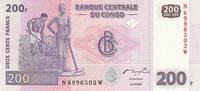 Africa CONGO DEM. REPUBLIC P.99a - 200 Francs UNC -