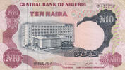 Africa NIGERIA P.17b - 10 Naira ND 1973-78 VF -