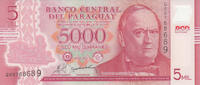 South America PARAGUAY P.234a - 5000 Guaranies UNC -