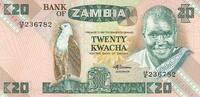 Africa ZAMBIA P.27e - 20 Kwacha ND 1980-88 UNC -