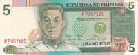 Asia PHILIPPINES P.168e - 5 Piso ND 1985-94 UNC -