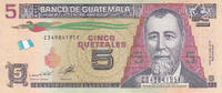 North America GUATEMALA P.122Aa - 5 Quetzales UNC -
