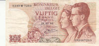 Europe BELGIUM P.139 - 50 Francs 1966 VF -