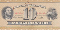 Europe DENMARK P.43d - 10 Kroner aXF Stained -
