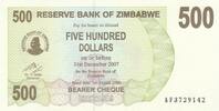 Africa ZIMBABWE P.43 - 500 dollar UNC -
