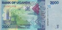 Africa UGANDA P.50c - 2000 Shillings UNC -