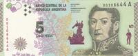 South America ARGENTINA P.359 - 5 Pesos UNC -
