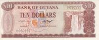 South America GUYANA P.23a - 10 Dollars ND 1966-92 AU -