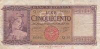 Europe ITALY P.80a - 500 Lire Fine -
