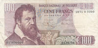 Europe BELGIUM P.134b - 100 Francs aVF -