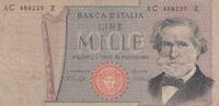 Europe ITALY P.101e - 1000 Lire Fine/VF -