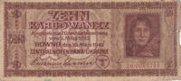 Europe UKRAINE P.52 - 10 Karbowanez 1942 VG -