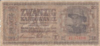 Europe UKRAINE P.53 - 20 Karbowanez 1942 Fine -