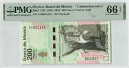 MEXICO P.129b - 200 Pesos 2008 / Commemorative PMG 66 EPQ -