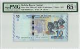 BOLIVIA P.248a - 10 Bolivianos PMG 65 EPQ -
