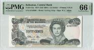 BAHAMAS P.42a - ½ Dollar PMG 66 EPQ -
