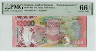 GUYANA P.42a - 2000 Dollars 2022 Polymer Commemorative PMG 66 EPQ -