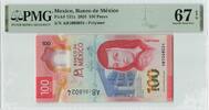 MEXICO P.131a - 100 Pesos Polymer PMG 67 EPQ -