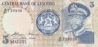 Africa LESOTHO P.5 - 5 Maloti UNC -