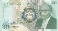 Africa LESOTHO P. 12a - 20 Maloti UNC -