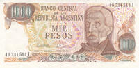 South America ARGENTINA P.304c - 1000 Pesos ND 1976-83 UNC -