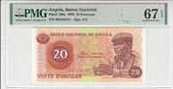 ANGOLA P.109a - 20 Kwanzas PMG 67 EPQ -