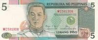 Asia PHILIPINNES P.168d - 5 Piso ND 1984-85 UNC -