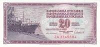 Europe YUGOSLAVIA P.88br - 20 Dinara UNC Replacement -