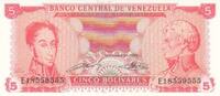 South America VENEZUELA P.70b - 5 Bolivares UNC -