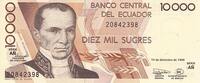 South America ECUADOR P.127a - 10.000 Sucres UNC -