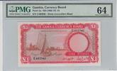 GAMBIA P.2 - 1 Pound ND1965-70 PMG 64 -