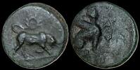 Caria, Kaunos. Circa 350-300 BC. Æ 12mm, 1.03 g. Bull -