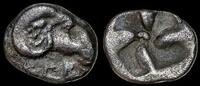  Troas, Kebren. 5th century BC. AR Hemiobol 9mm, 0.39 g. Ram   