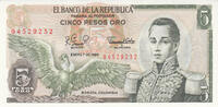 South America COLOMBIA P.406f - 5 Pesos UNC -