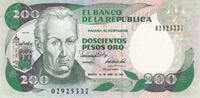 South America COLOMBIA P.429d - 200 Pesos UNC -