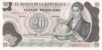 South America COLOMBIA P.409d - 20 Pesos UNC -